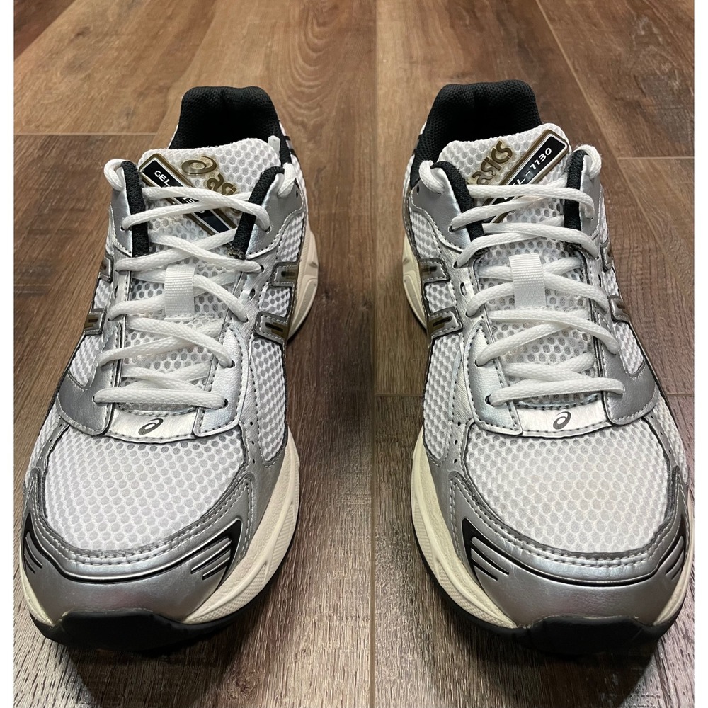 ASICS GEL-1130 White Pure Gold Silver Men Size 10 Running Shoes 1201A256-103